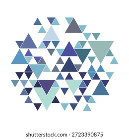 Impressão de arte decorativa triangular. Fundo de mosaico em arco-íris poligonal. Ilustração vetorial abstrata. Elementos gráficos triangulares. Padrão simples. Modelo de design geométrico para cartaz, banner, cartão.