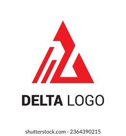 Triangle delta logo design vector