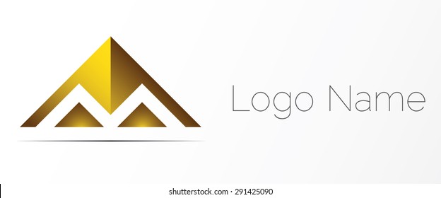 Triangle design, business icon logo.
