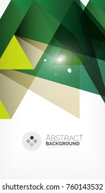 Plantilla de negocio de diseño de triángulo con luces, plantilla mínima profesional geométrica vectorial
