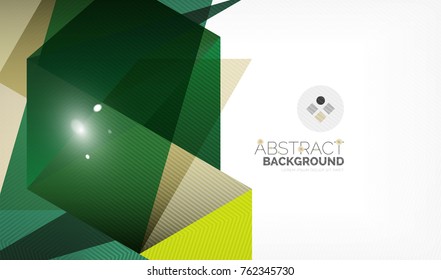 Plantilla de negocio de diseño de triángulo con luces, plantilla mínima profesional geométrica vectorial