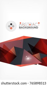 Triangle Design Business Template mit Licht, Vektorgeometrie-professionelle minimale Vorlage