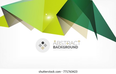Triangle Design Business Template mit Licht, Vektorgeometrie-professionelle minimale Vorlage