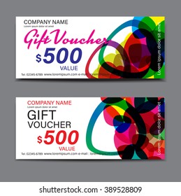 triangle design colorful abstract composition gift card, voucher, coupon card template vector illustration