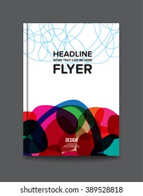 triangle design colorful abstract composition page cover, flyer, booklet, annual, white a4 brochure title sheet vector illustration 