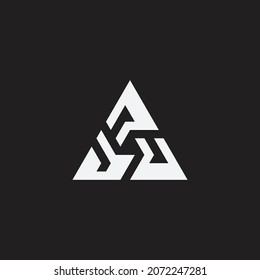 Triangle design logo concept. Symbol or sign. Creative design.