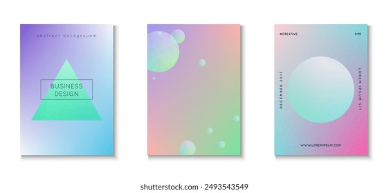 Triangle Design. Purple Grainy Holographic Set. Astronaut Sphere Template. Minimal Poster. Memphis Banner. Texture Abstract Background. Creative Placard. Violet Triangle Design