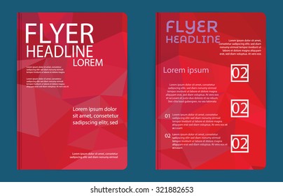 Triangle design vector template layout for magazine brochure flyer booklet cover annual report in A4 size Modern