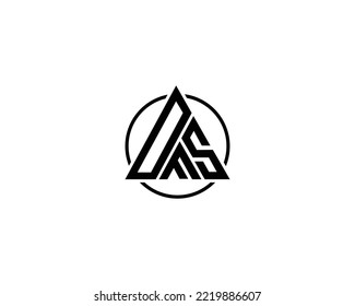 Triángulo DFS Y Letra DSF Elegante Modelo Vector de Idea de Logotipo Inicial Moderno.