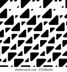 Triangle in diagonal pattern, seamless vector background.