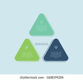 triangle diagram. Colorful vector design for workflow layout, diagram, number options