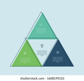 triangle diagram. Colorful vector design for workflow layout, diagram, number options