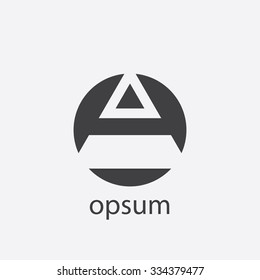 triangle diagram cut identity template icon design element