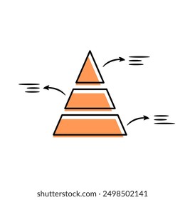 triangle diagram icon. simple icon