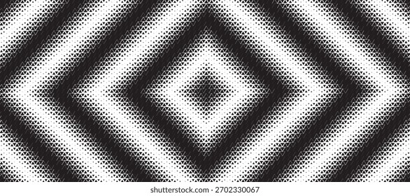 Triangle diamond halftone pattern background. Abstract geometric backdrop with trendy mosaic effect. Dynamic fade.