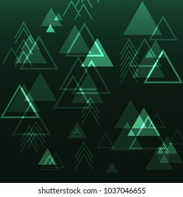 Triangle digital technology futuristic speed play button geometric concept abstract background