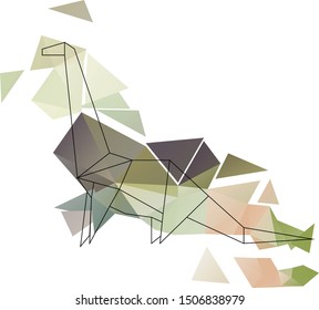 Triangle Dino Sketch for Tattoo