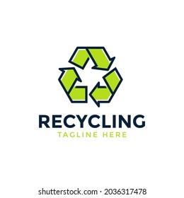 triangle direction arrow recycling logo, vector symbol illustration