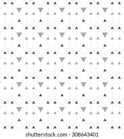 Triangle and dot Vector seamless pattern. Modern stylish texture background.