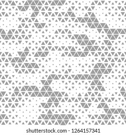 Triangle dotted geometric camouflage texture seamless pattern. Abstract modern digital military camo endless background. Vector illustration.