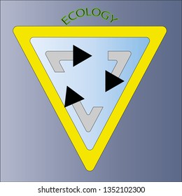 
triangle ecology icon
