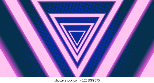 triangle eighties background 80s 1980. Pop art retro vector illustration kitsch vintage