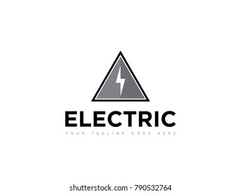 triangle electric logo, icon, symbol, design template