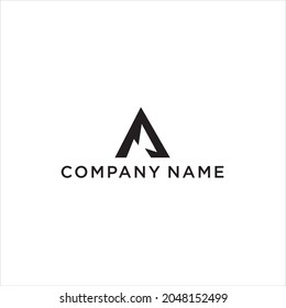 A triangle elegant logo template in black color