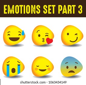 Triangle Emotions Vector Set part 3