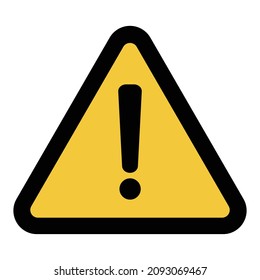 Triangle exclamation icon vector. Ideal illustration for scenes about caution and warning.