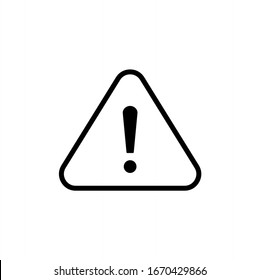 Triangle Exclamation Icon. Warning, Caution, Attention Icon Sign Symbol