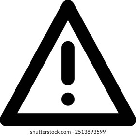 triangle exclamation mark icon, warning danger icon sign