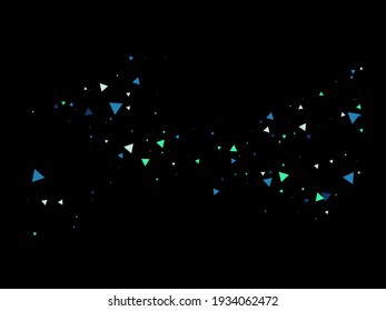 Triangle Explosion Confetti. Broken Glass Explosive Effect. Exploded Star Graphic. Falling Broken Elements. Textured Data Fragments Blast. Exploded Star Glitter. Triangles Bang Flying Confetti.