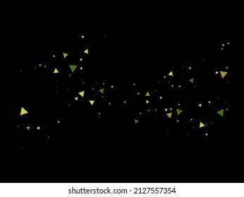 Confetti de explosión triangular. Efecto explosivo de vidrio roto. Estrella de diseño explosionado. Triangles Bang Volando Confetti. Trasladando Fragmentos. Estrella explotada. Explosión de partículas de datos texturizadas.