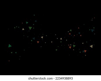 Dreiecksexplosionskoerper Zerbrochene Glasexplosionswirkung. Dreiecke Bang bewegende Confetti. Explodierte Sterngrenze. Texturierte Datenfragmente blast. Explodierter Star-Spargel. Fallende zerbrochene Elemente.