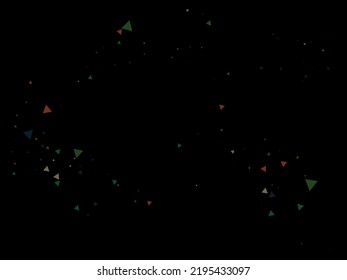 Triangle Explosion Confetti. Exploded Star Graphic. Triangles Burst Moving Confetti. Flying Shattered Elements. Broken Glass Explosive Effect. Exploded Star Shatter. Textured Data Fragments Blast.