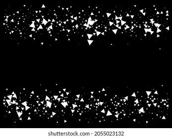 Confetti de explosión triangular. Cayendo Partículas Rotas. Efecto explosivo de vidrio roto. Bang de elementos de datos texturizados. Los Triángulos explotan Confetti en movimiento. Estrella explotada. Estrella de diseño explosionado.