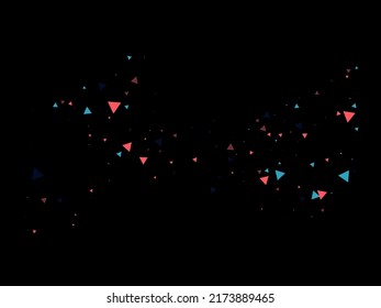 Triangle Explosion Confetti. Falling Shattering Elements. Exploded Star Border. Triangles Bang Moving Confetti. Broken Glass Explosive Effect. Exploded Star Shatter. Textured Data Fragments Blast.