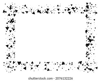 Confetti de explosión triangular. Volando Fragmentos Destrozados. Marco de estrella explotado. Los Triángulos explotan Confetti en movimiento. Los Elementos De Datos Texturados Se Despedazan. Estrella explotada. Efecto explosivo de vidrio roto.