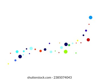 Triangle Explosion Confetti. Flying Shattering Particles.  Abstract colored balls background.