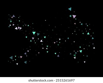 Triangle Explosion Confetti. Triangles Blast Moving Confetti. Exploded Star Graphic. Textured Data Particles Bang. Flying Shattering Fragments. Exploded Star Shatter. Broken Glass Explosive Effect.