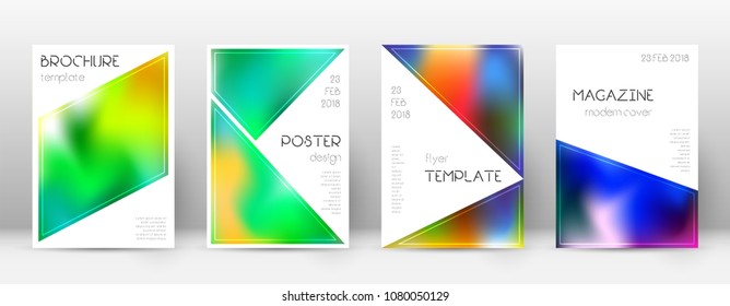 Triangle extra template for Brochure, Annual Report, Magazine, Poster, Corporate Presentation, Portfolio, Flyer. Bewitching colorful cover page.