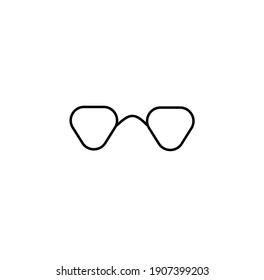 Anteojos triangulares, icono de gafas. Ilustración vectorial, diseño plano.