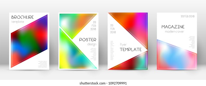 Triangle fancy template for Brochure, Annual Report, Magazine, Poster, Corporate Presentation, Portfolio, Flyer. Bewitching colorful cover page.