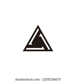 Triangle, figure geometric symbol simple logo vector