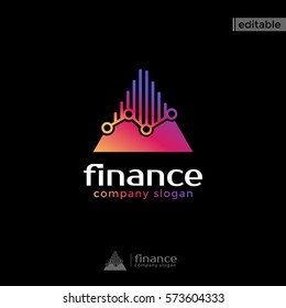 triangle finance logo. modern eye catching logo