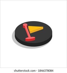 Dreiecksflagge 3D-Icon Vektorgrafik
