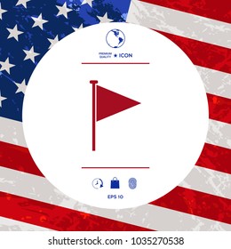 Triangle flag icon
