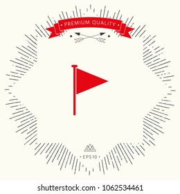 Triangle flag icon