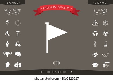 Triangle flag icon